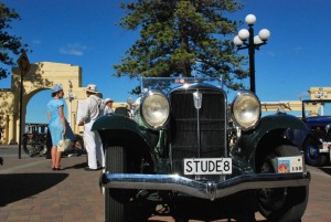 Activity from the Art Deco Festival along Napier's Marine Parade.