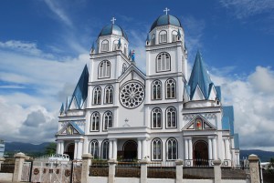 The new Catholic Church in Apia is a beautiful piece of workmanship.