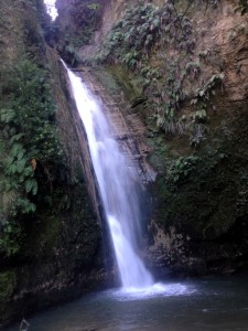 The first of two waterfalls not far from our house.