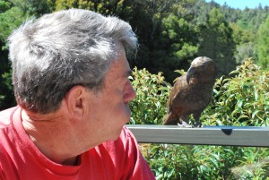 Jim and the Kaka talk over the lunch menu.