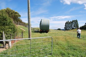 Another tight fit through the gate and the tank is almost at its final resting place.