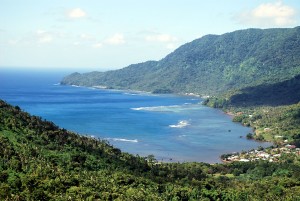 A scenic bay on the northeast side of Upolu.