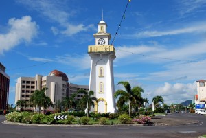 The clock tower is point from which most directions are given in Apia.  If you can find it, you can find anything else!