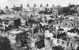 A section of downtown Napier after the 1931 earthquake.